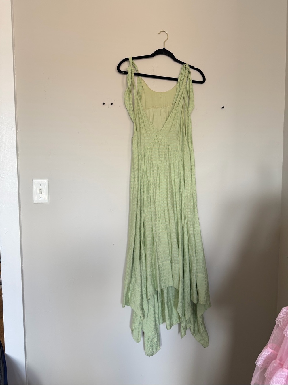 Free People Light Green Sleeveless V-Neck Maxi Dress